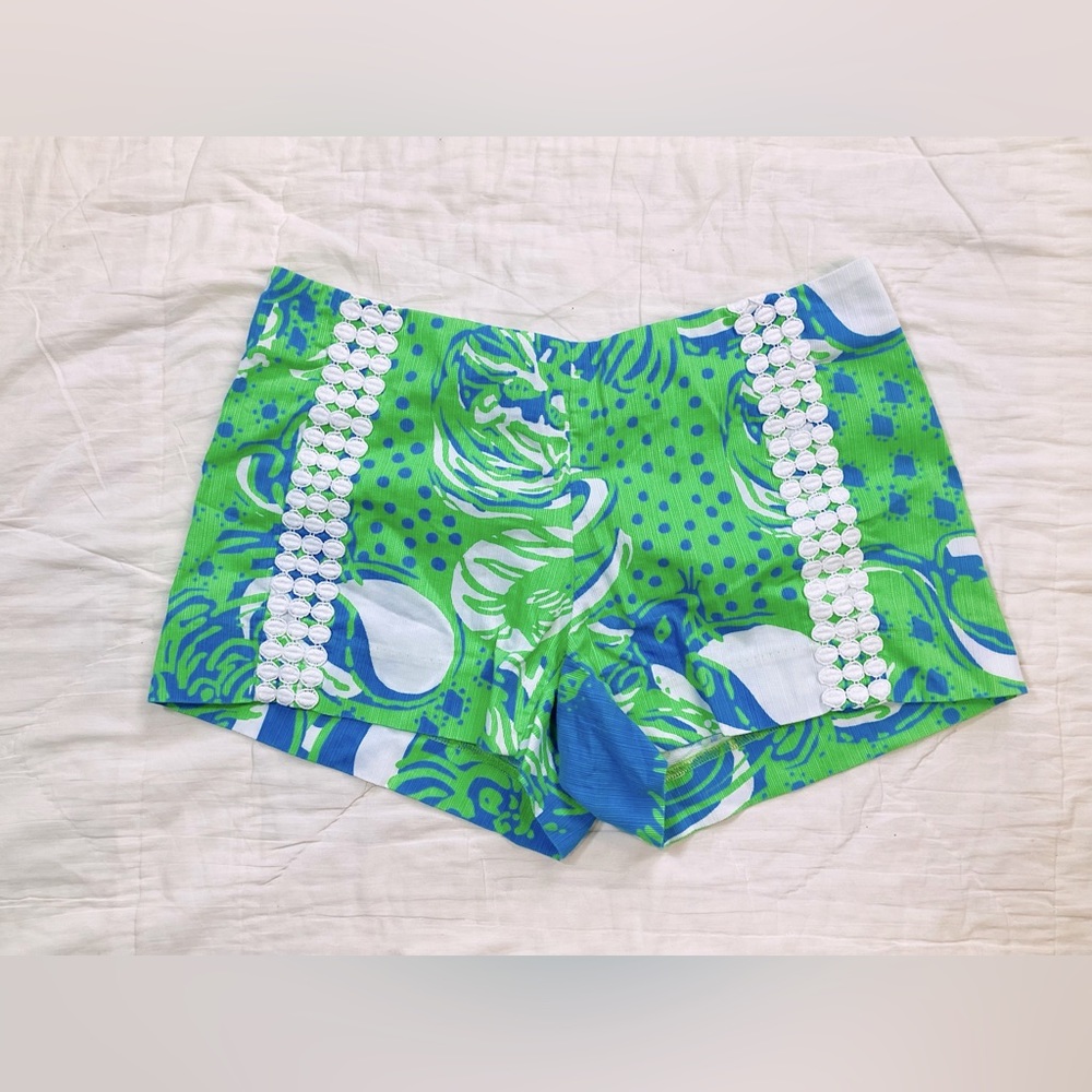 Lilly Pulitzer Liza Shorts Limeade Roar of the Jungle 0